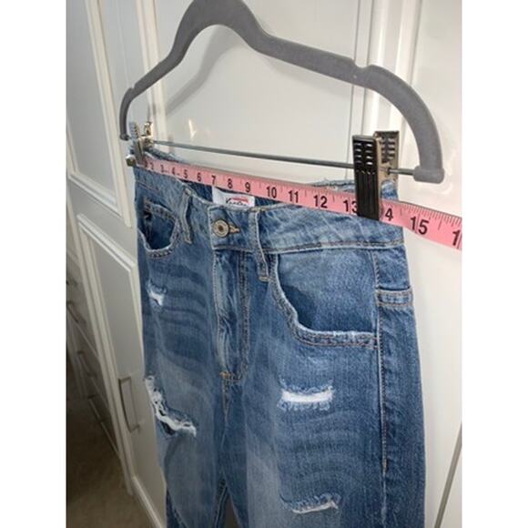 KanCan Women's High Rise Distressed Straight Leg Jeans Size 3/25 Blue - Picture 7 of 8